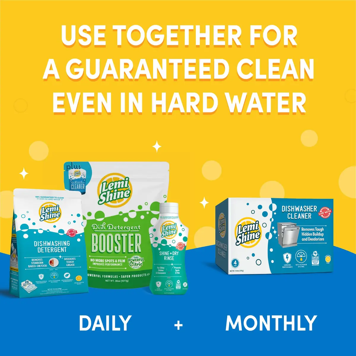 Lemi Shine Natural Dish Detergent Booster - Removes Hard Water Stains 38 oz | Powerful Hard Water Spot Remover - view 7