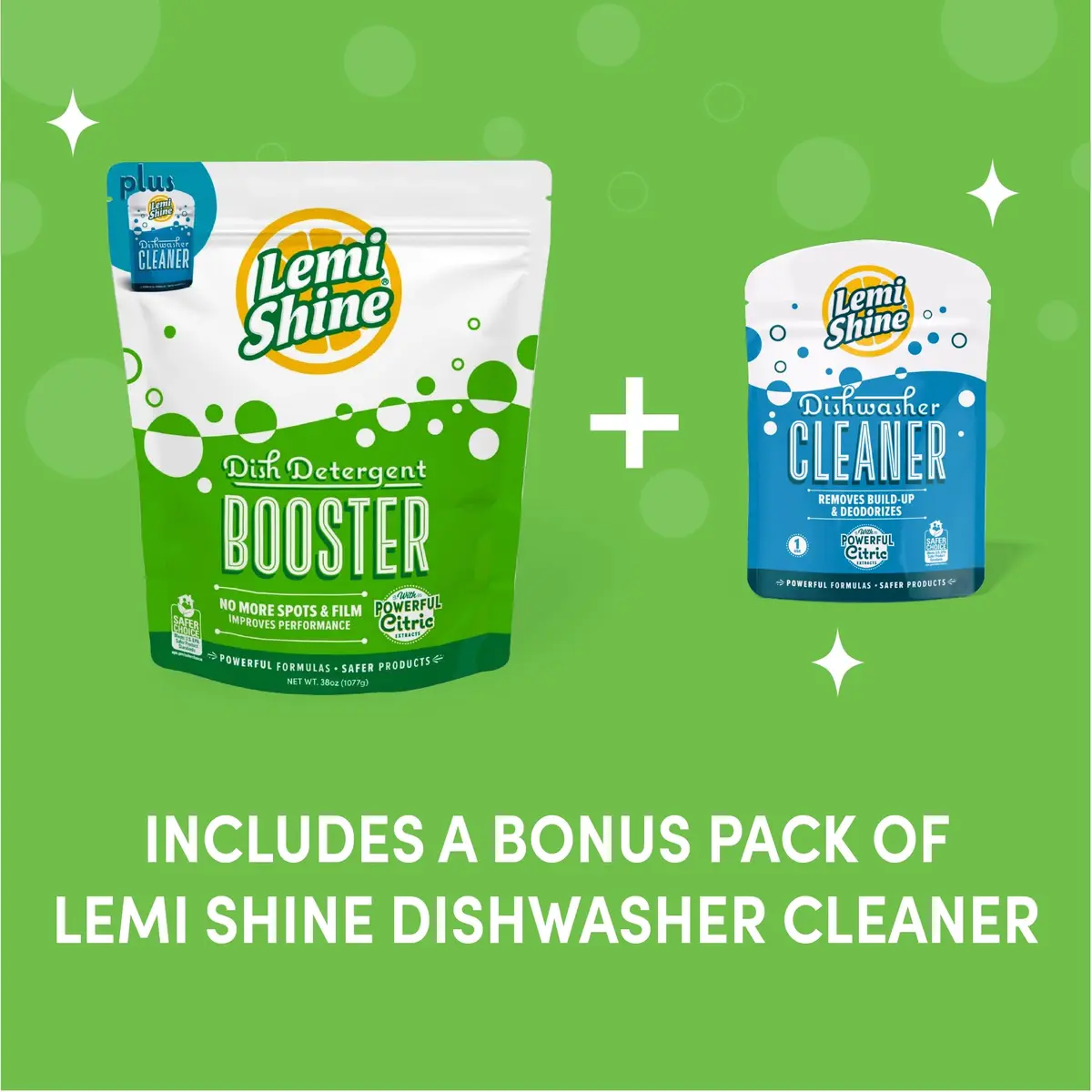 Lemi Shine Natural Dish Detergent Booster - Removes Hard Water Stains 38 oz | Powerful Hard Water Spot Remover - view 2