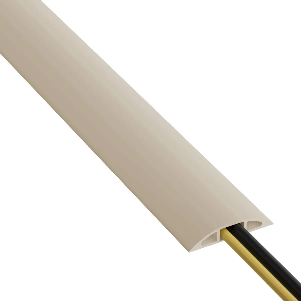 D-Line 6ft Floor Cord Cover Beige | Heavy Duty Cable Protector for Floors - main product image