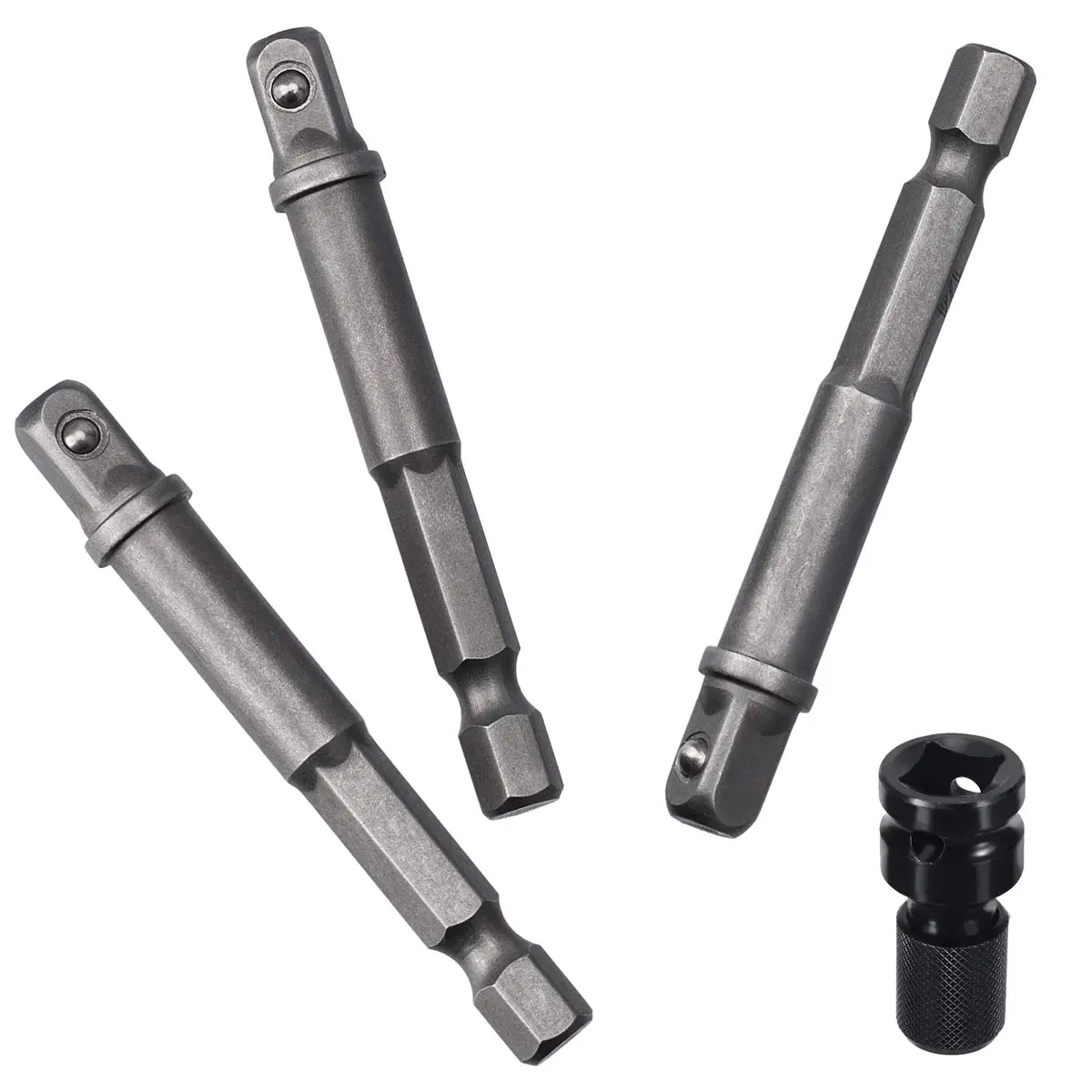 OIIKI 6 Pack 1/4 inch Square Socket Adapter Bit Set | Hardened HSS Impact Driver Bits for Automotive & DIY Use - view 4