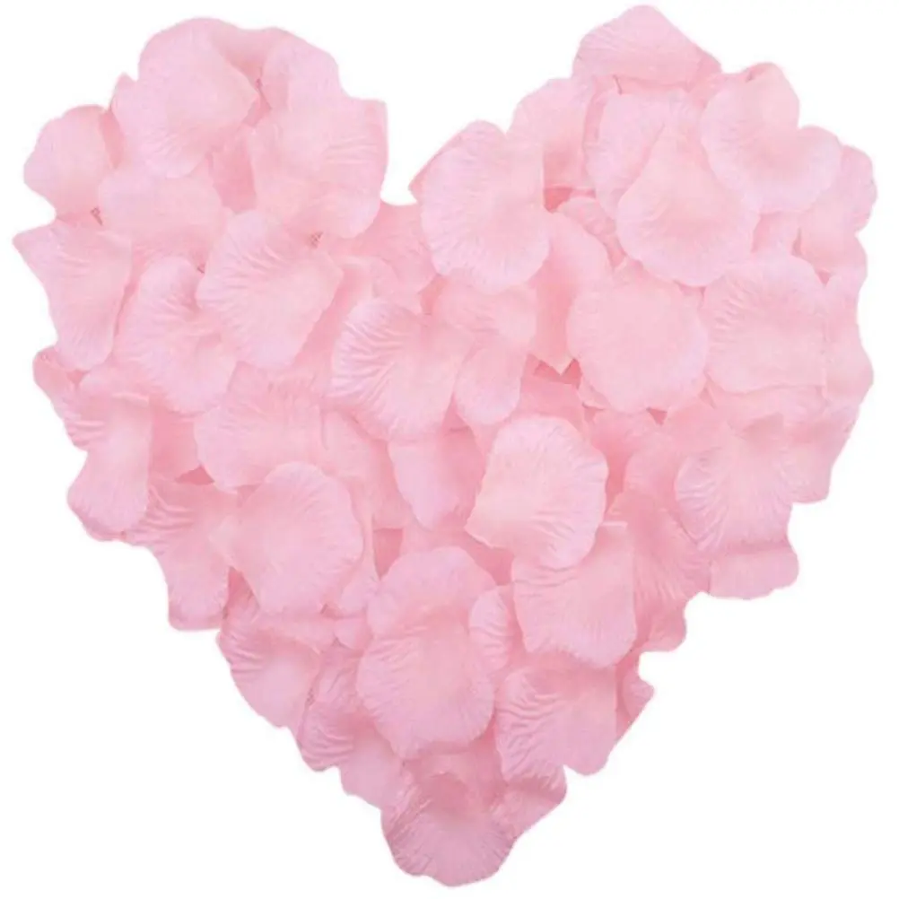 LZXD Light Pink Artificial Silk Rose Petals 1000 Pieces | Reusable Wedding & Party Decor - main product image