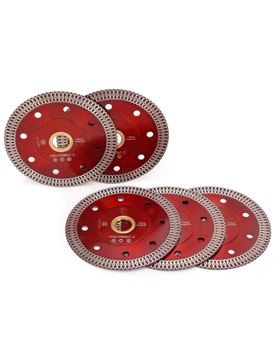 Casaverde 4 Inch Super Thin Diamond Porcelain Saw Blades, Ceramic Cutting Disc Wheels 105 mm (4") | 5-Piece Set for Granite, Marble, Tile - view 2