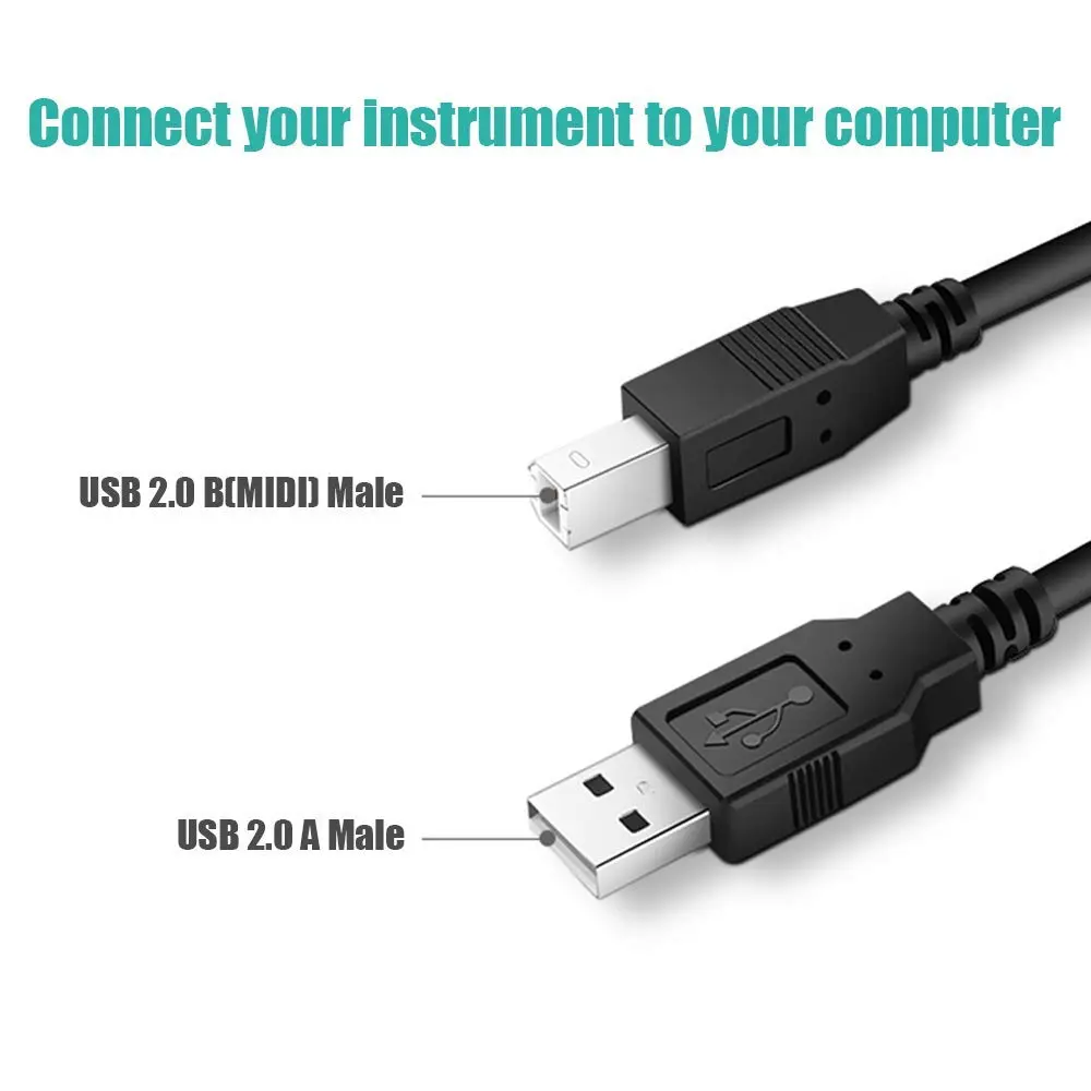 Ancable 6FT USB B MIDI Cable for Instruments | High-Quality Data Transmission (70-120 chars) - view 4
