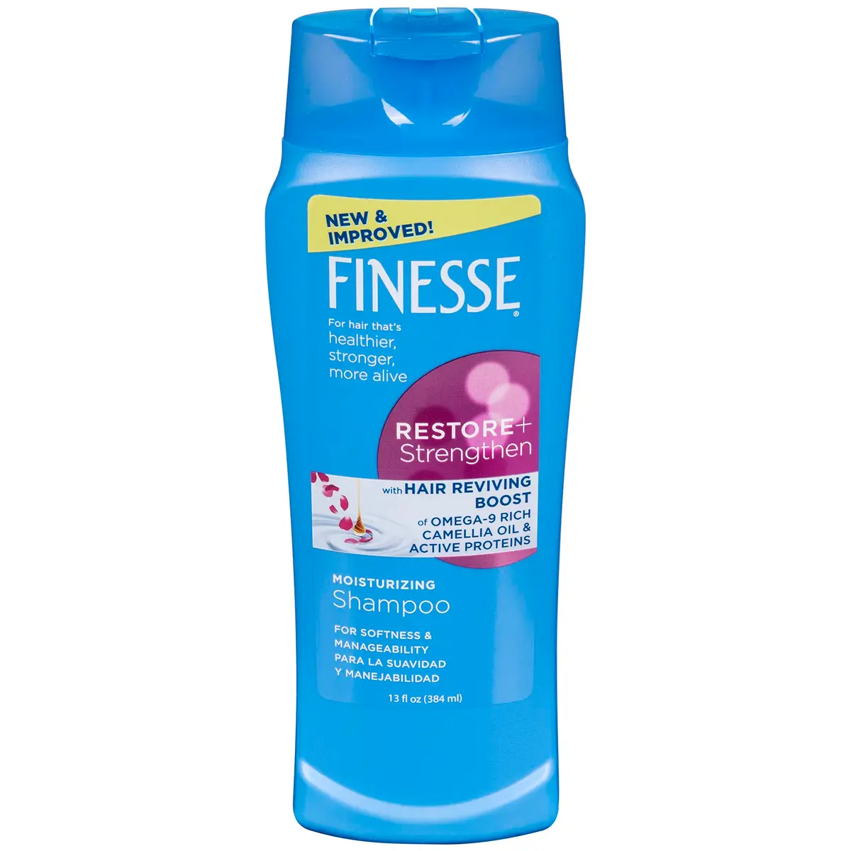 FINESSE Sel Adjusting Moisturizing Shampoo 13 oz | Deep hydration for all hair types - main product image