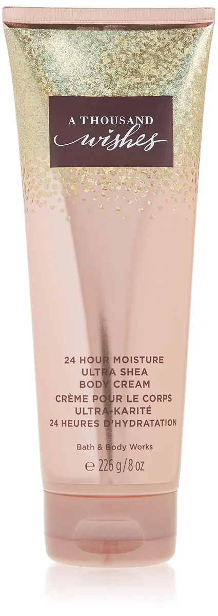 Bath & Body Works A Thousand Wishes Ultra Shea Body Cream 8 oz | Moisturizes Dry Skin with Sparkling Champagne & Amber - main product image