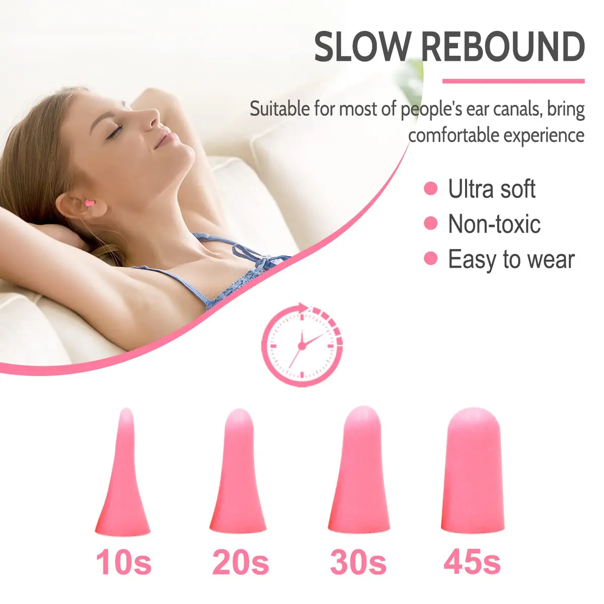 LYSIAN Soft Foam Ear Plugs for Sleeping, 60 Pairs, 38dB SNR | Comfortable Noise Reduction for Sleep & Travel - view 2