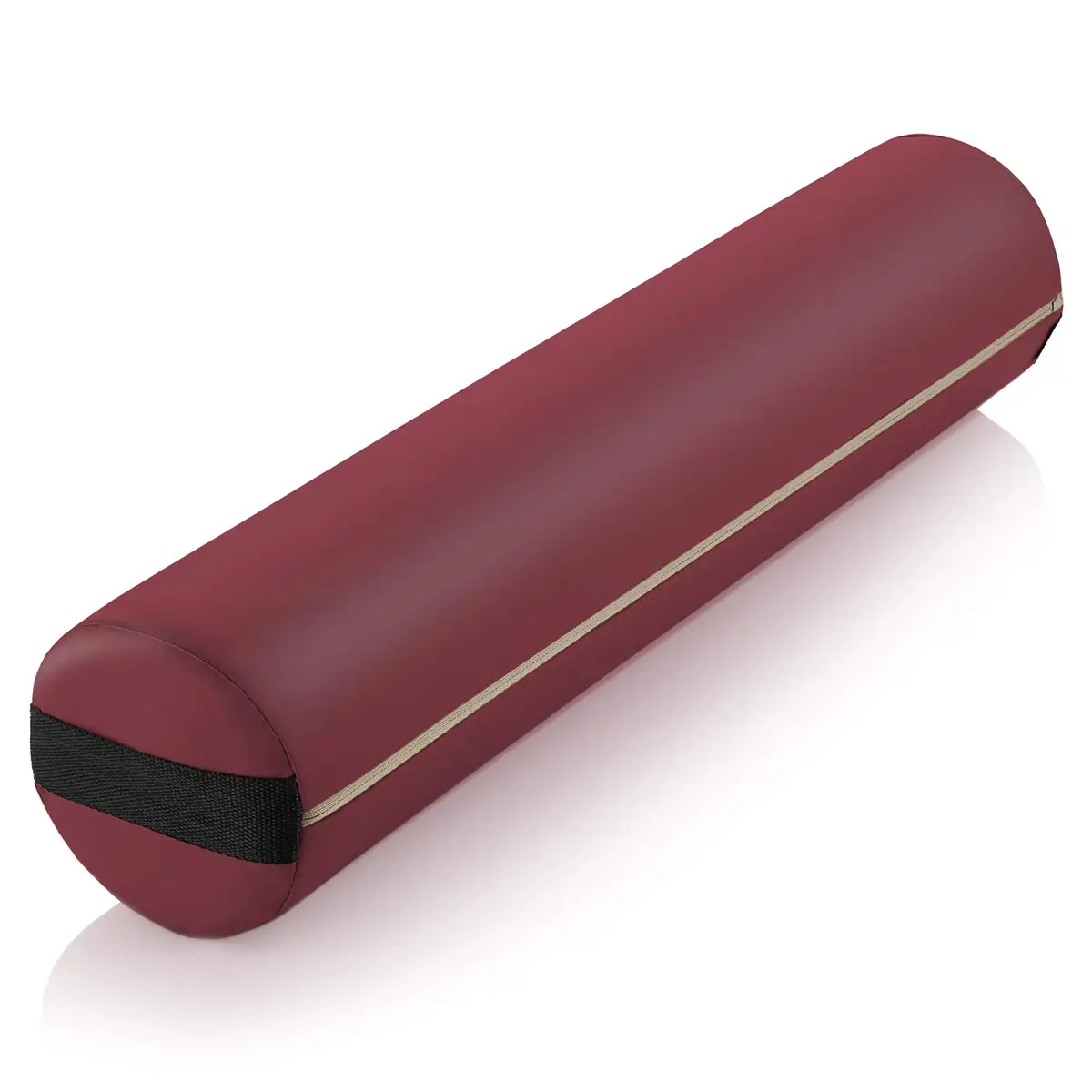 Saloniture Full Round Massage Table Bolster Pillow Pad - 26 x 6 Inch - Burgundy - main product image