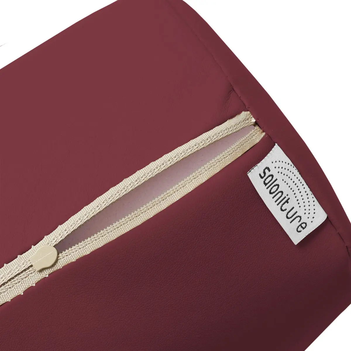 Saloniture Full Round Massage Table Bolster Pillow Pad - 26 x 6 Inch - Burgundy - view 2