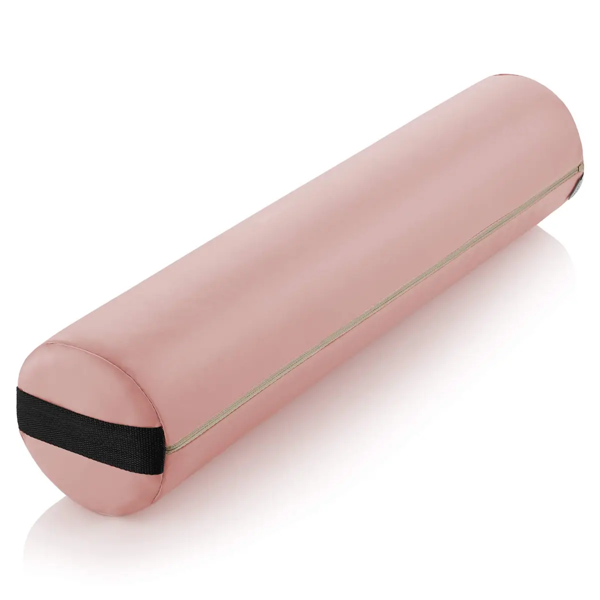 Saloniture Full Round Massage Table Bolster Pillow Pad - 26 x 6 Inch - Pink | Supportive & Durable - main product image