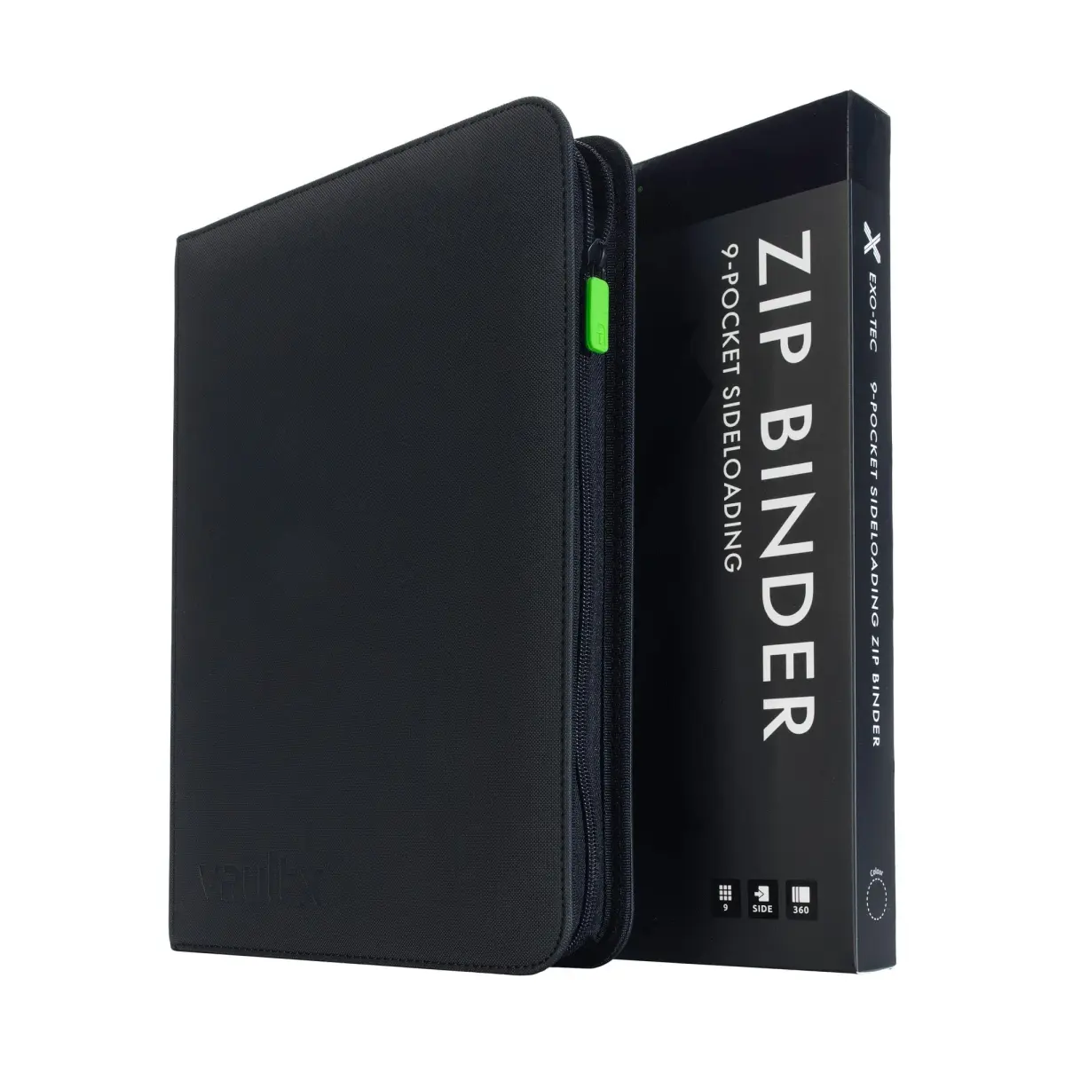 Vault X 9 Pocket Zip Trading Card Binder 360 Cards Exo-Tec (Red) | Durable, Water-Resistant, Archival-Safe - main product image