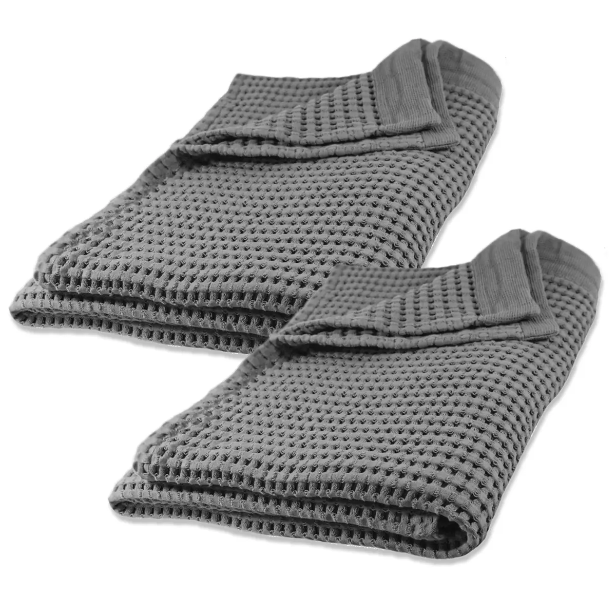 GILDEN TREE Waffle Bath Sheet 40x80 | Quick Dry Luxury Towels, 2 Pack, Modern Style (Slate) - main product image