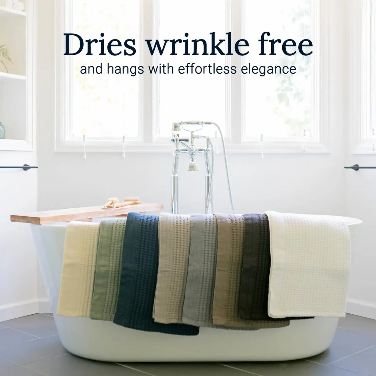GILDEN TREE Waffle Bath Sheet 40x80 | Quick Dry Luxury Towels, 2 Pack, Modern Style (Slate) - view 7