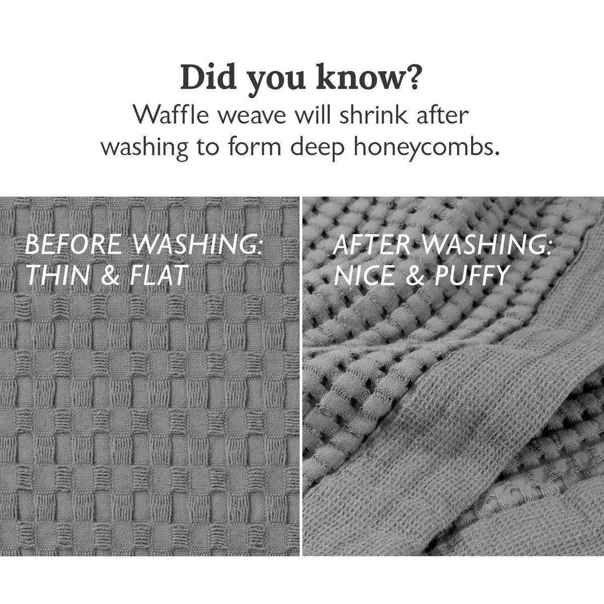 GILDEN TREE Waffle Bath Sheet 40x80 | Quick Dry Luxury Towels, 2 Pack, Modern Style (Slate) - view 8