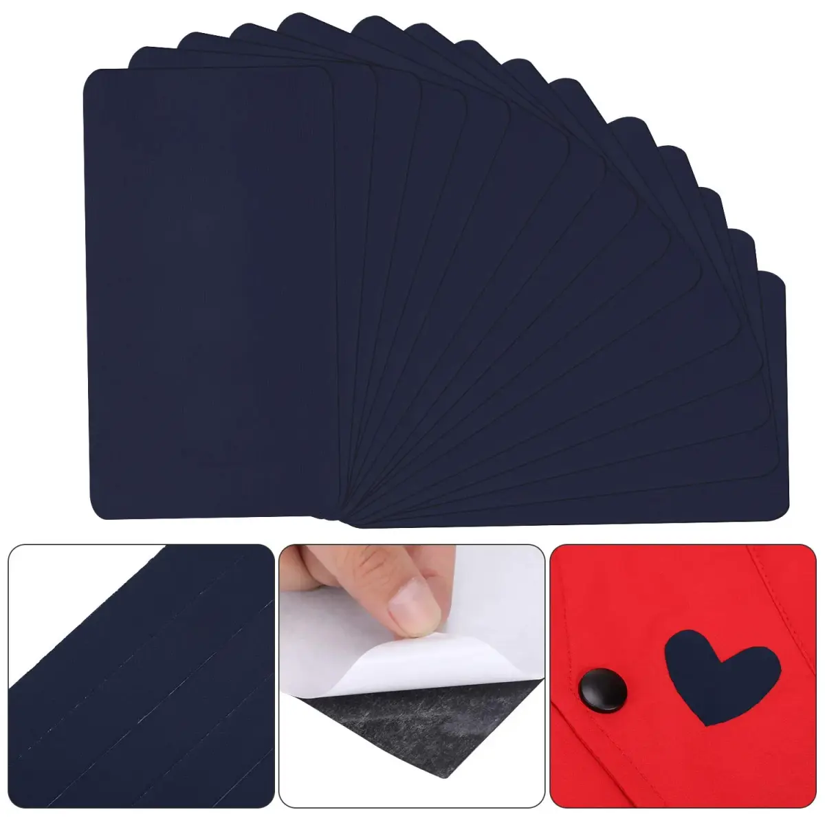 WILLBOND 15 Pieces Nylon Repair Patches 20 x 10 cm (7.87 x 3.94 Inches) | Self-Adhesive Fabric Mending for Clothing & Gear - view 5