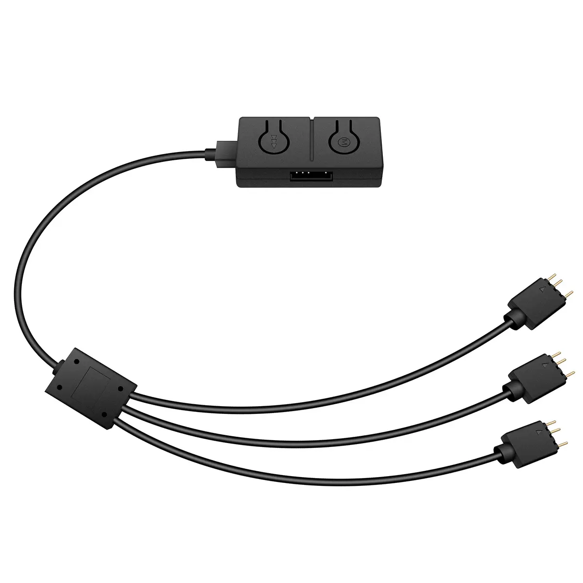 EZDIY-FAB 12V to 5V RGB Converter, 3-Way Splitter, SATA Connector, 50 Color Modes, 100x 5V LEDs | Built-in 50 Color Modes for RGB Control - view 5