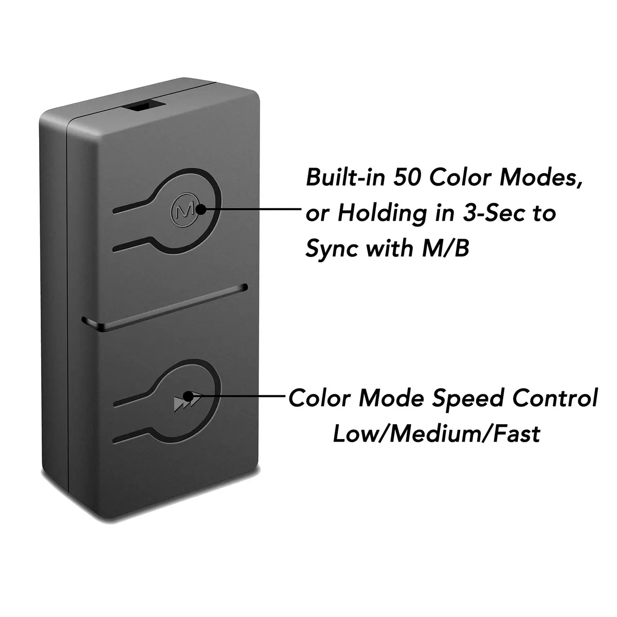 EZDIY-FAB 12V to 5V RGB Converter, 3-Way Splitter, SATA Connector, 50 Color Modes, 100x 5V LEDs | Built-in 50 Color Modes for RGB Control - view 4