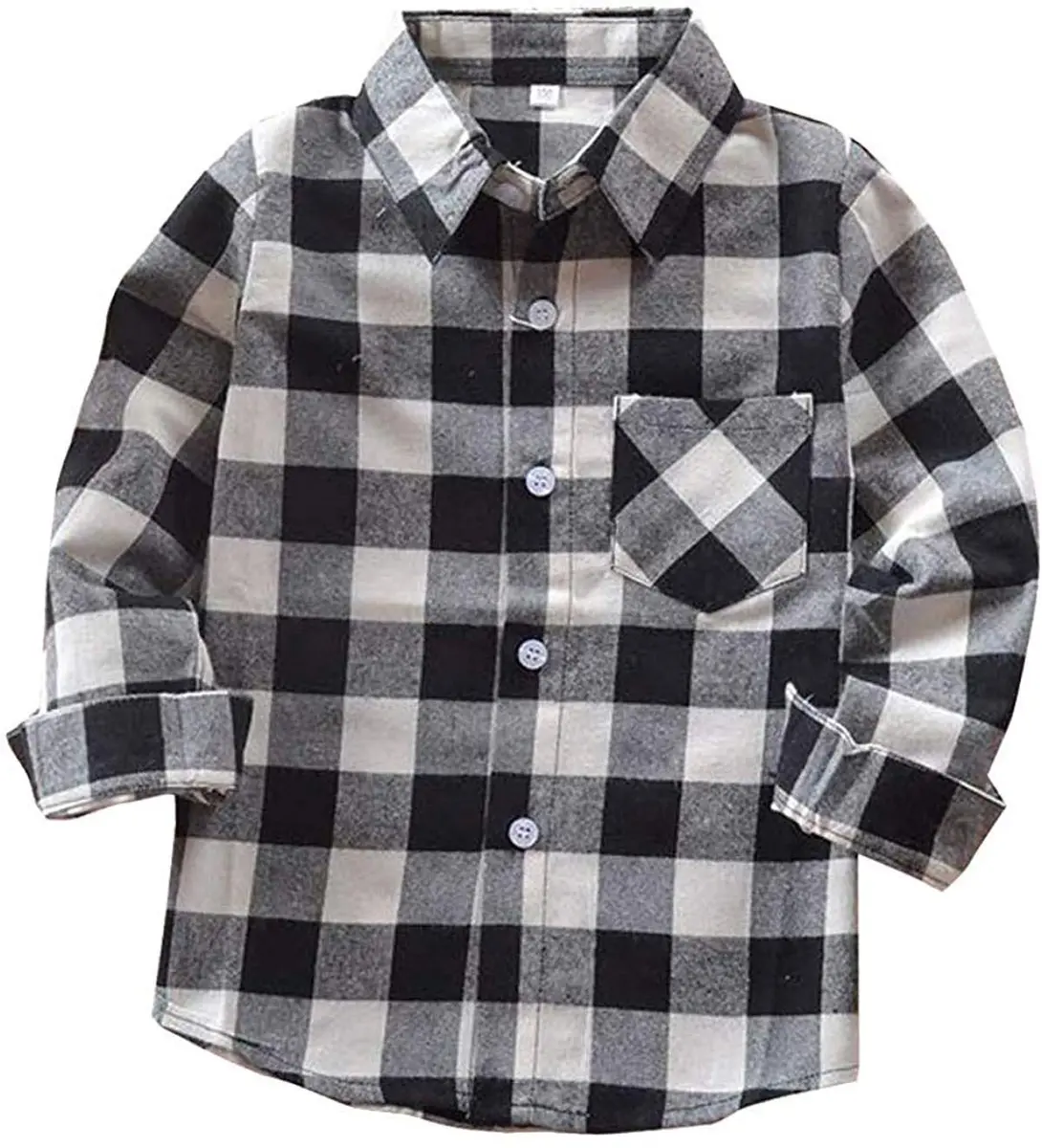 Goodplayer Kids Flannel Shirt 18-24 Months | Soft Cotton Plaid Top for Baby Boys & Girls - main product image