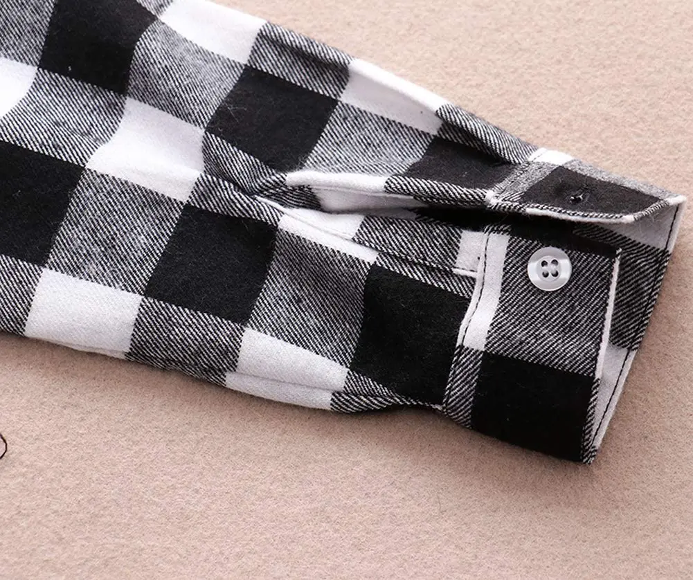 Goodplayer Red Plaid Flannel Shirt for Kids 4-5T | Soft Cotton, Classic Design, Perfect for Winter - view 5