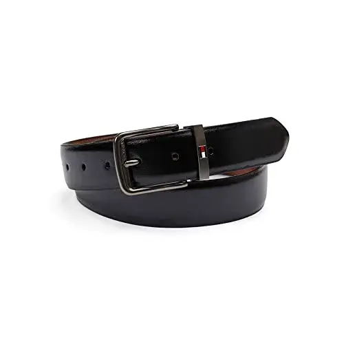 Tommy Hilfiger Men's Black/Tan Stretch Reversible Belt, Large (38-40 Waist) - view 2