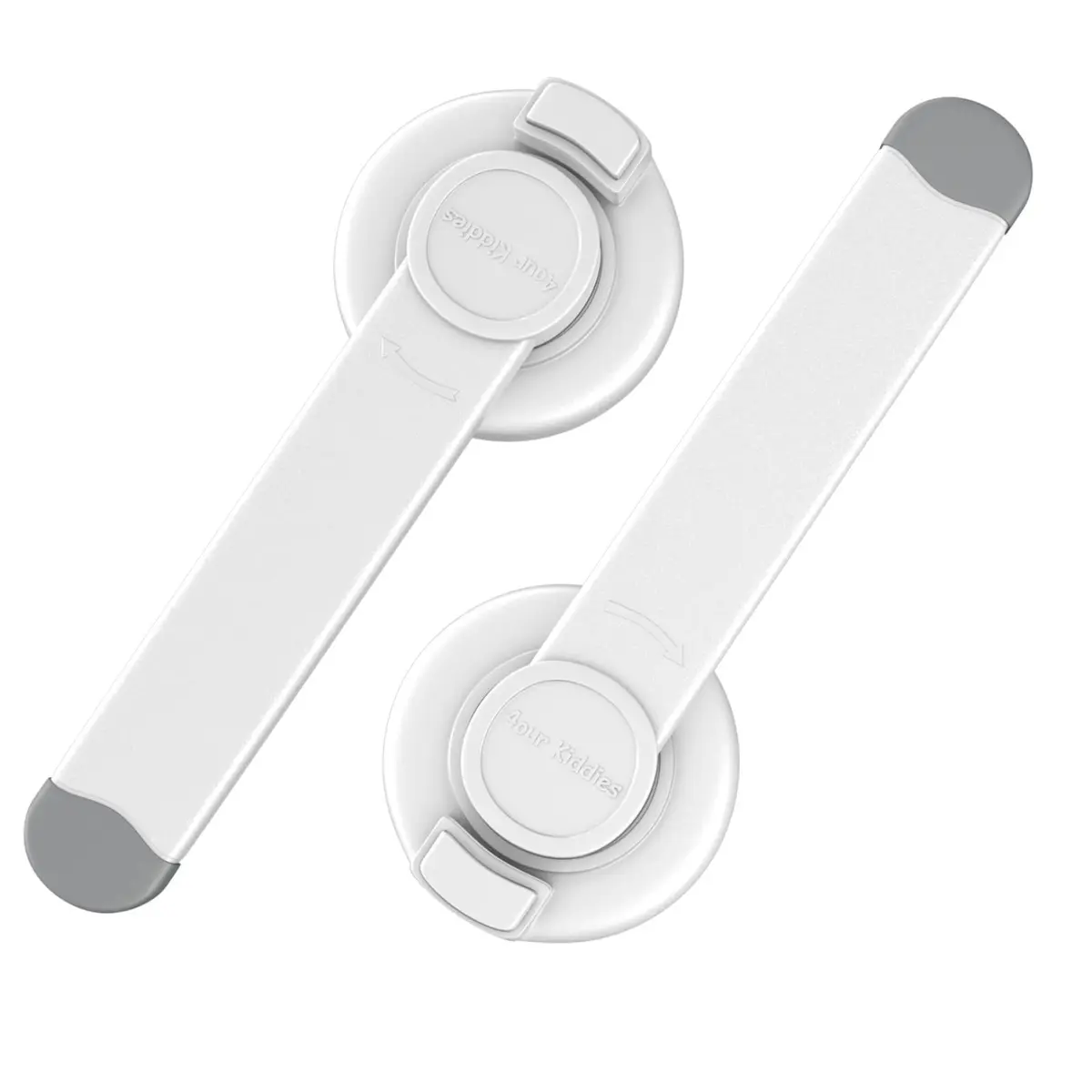 4our Kiddies Baby Toilet Lock 2 Pack | Child Safety, Single Hand Operation, No Damage (6 Piece Set) - main product image