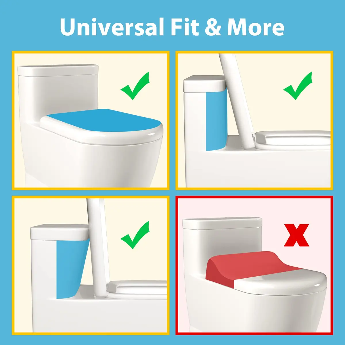 4our Kiddies Baby Toilet Lock 2 Pack | Child Safety, Single Hand Operation, No Damage (6 Piece Set) - view 4