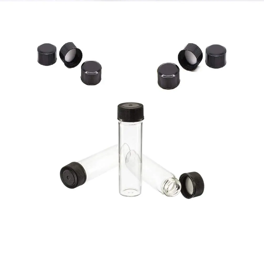 SUCOHANS 4ml Glass Vials with Black Phenolic Screw Caps | Sample & Storage Vials in India - view 3