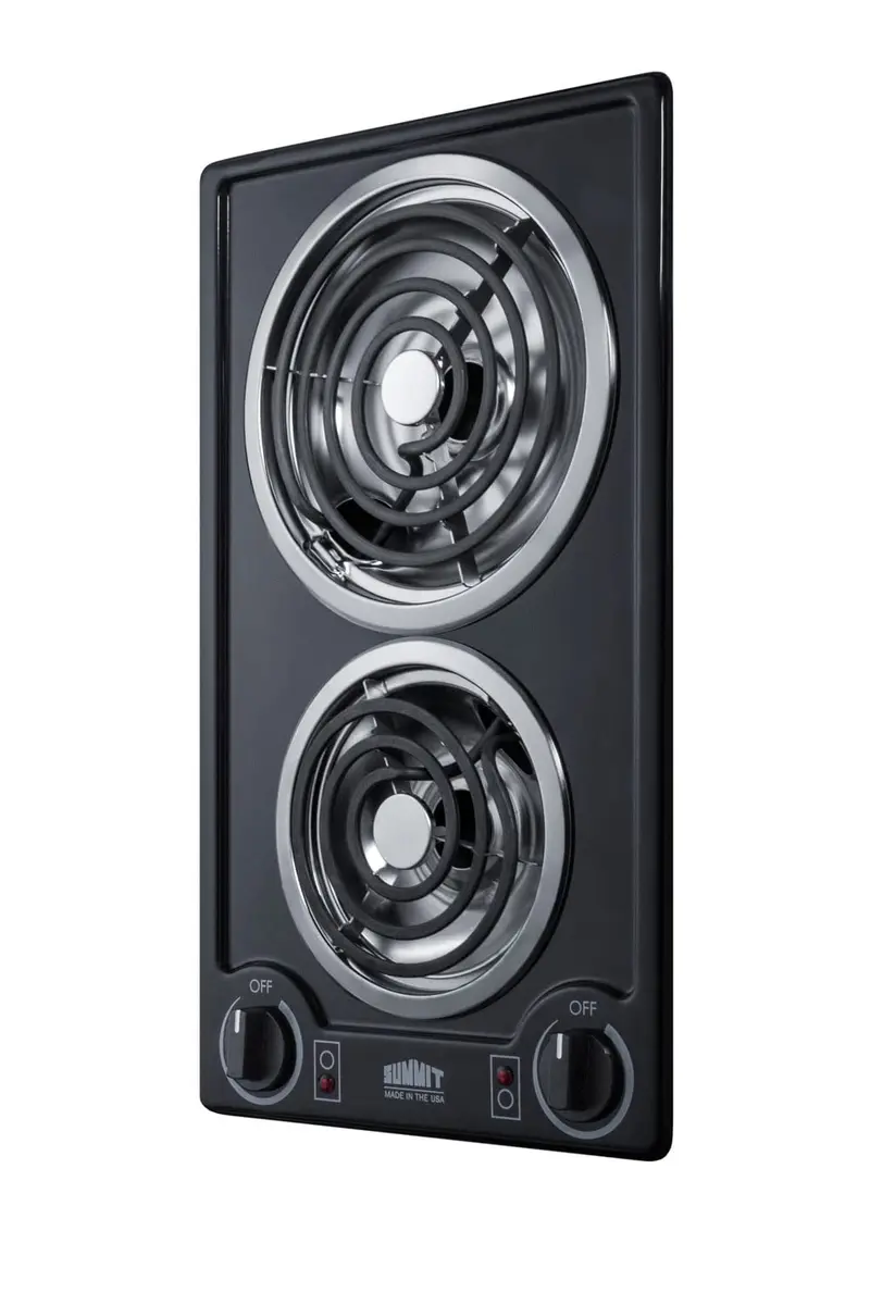 Summit 12" 2 Burner Electric Cooktop | 230V Radiant Coil Elements, Made in the USA, White - view 5
