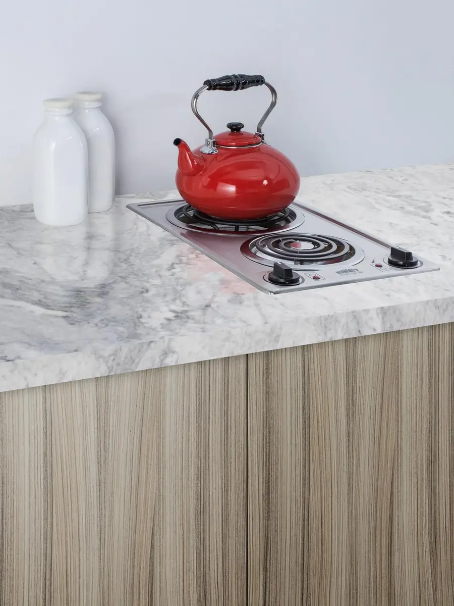 Summit 12" 2 Burner Electric Cooktop | 230V Radiant Coil Elements, Made in the USA, White - view 9