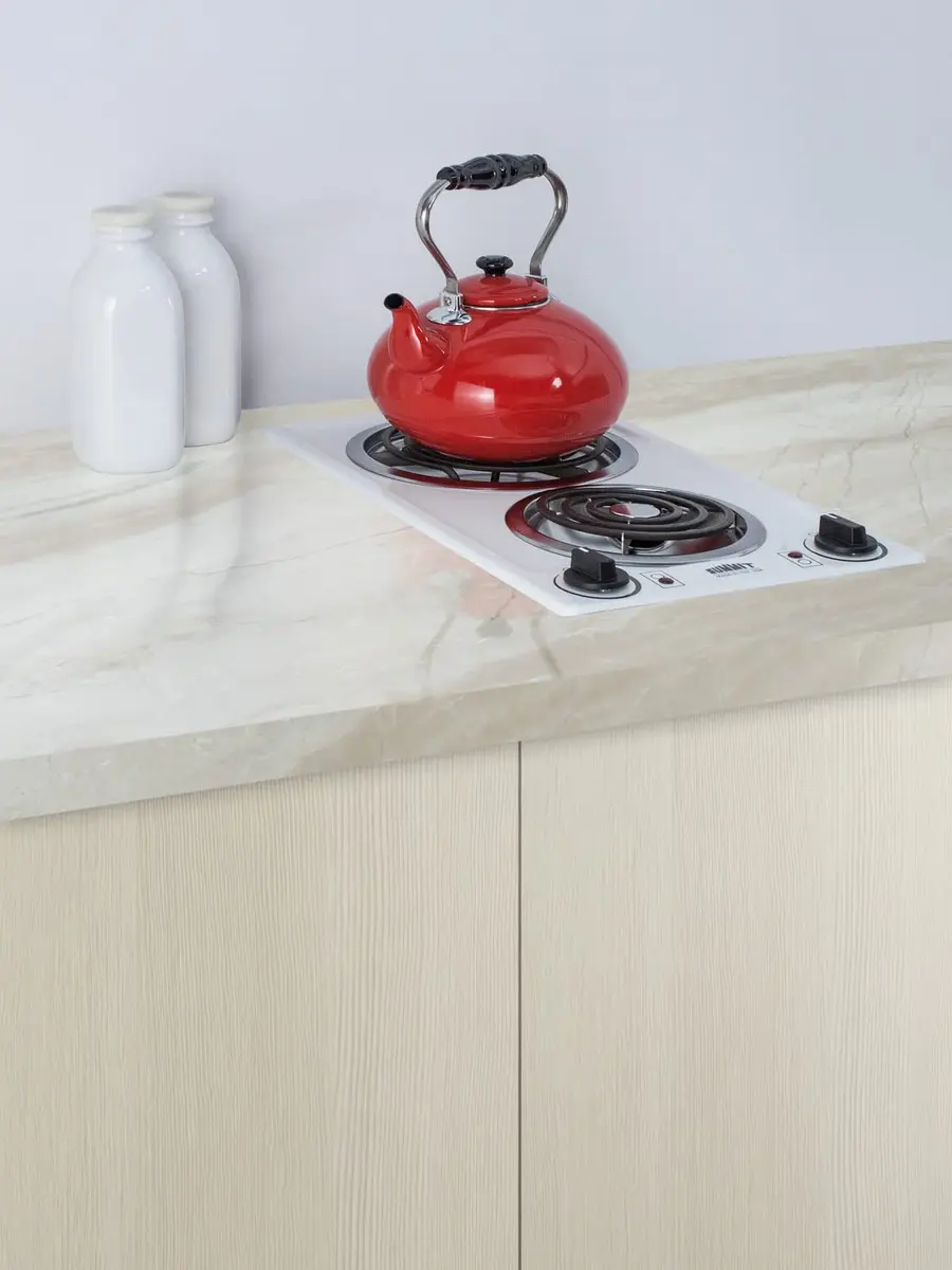 Summit 12" 2 Burner Electric Cooktop | 230V Radiant Coil Elements, Made in the USA, White - view 4