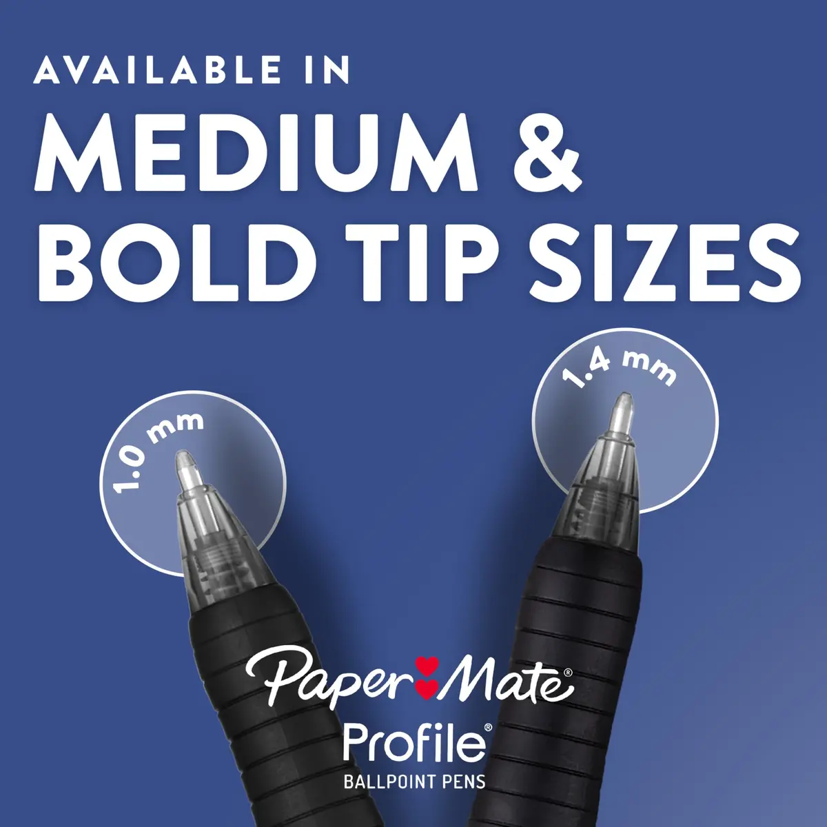 Paper Mate Profile Ballpoint Pens, Retractable, Medium Point (1.0mm), Blue Ink | Comfortable Grip for Everyday Writing - view 8