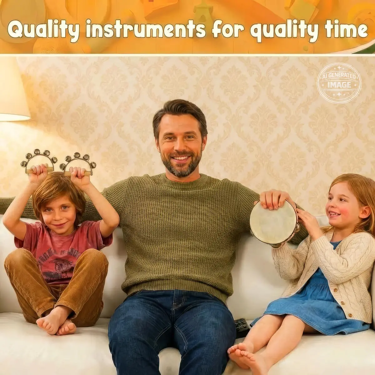 Stoie’s Wooden Musical Instruments for Kids Ages 3+ | Montessori Music Toy Set with 13 Instruments - view 7