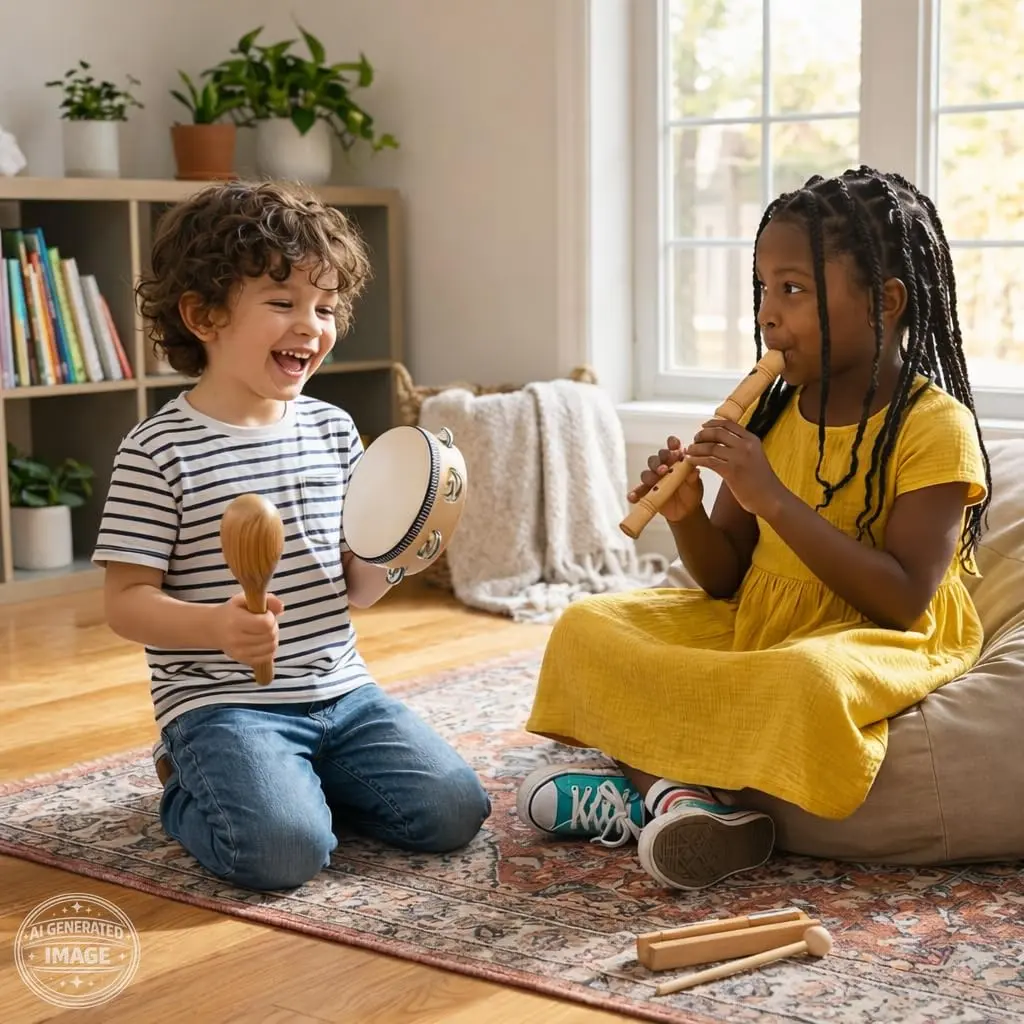 Stoie’s Wooden Musical Instruments for Kids Ages 3+ | Montessori Music Toy Set with 13 Instruments - view 3