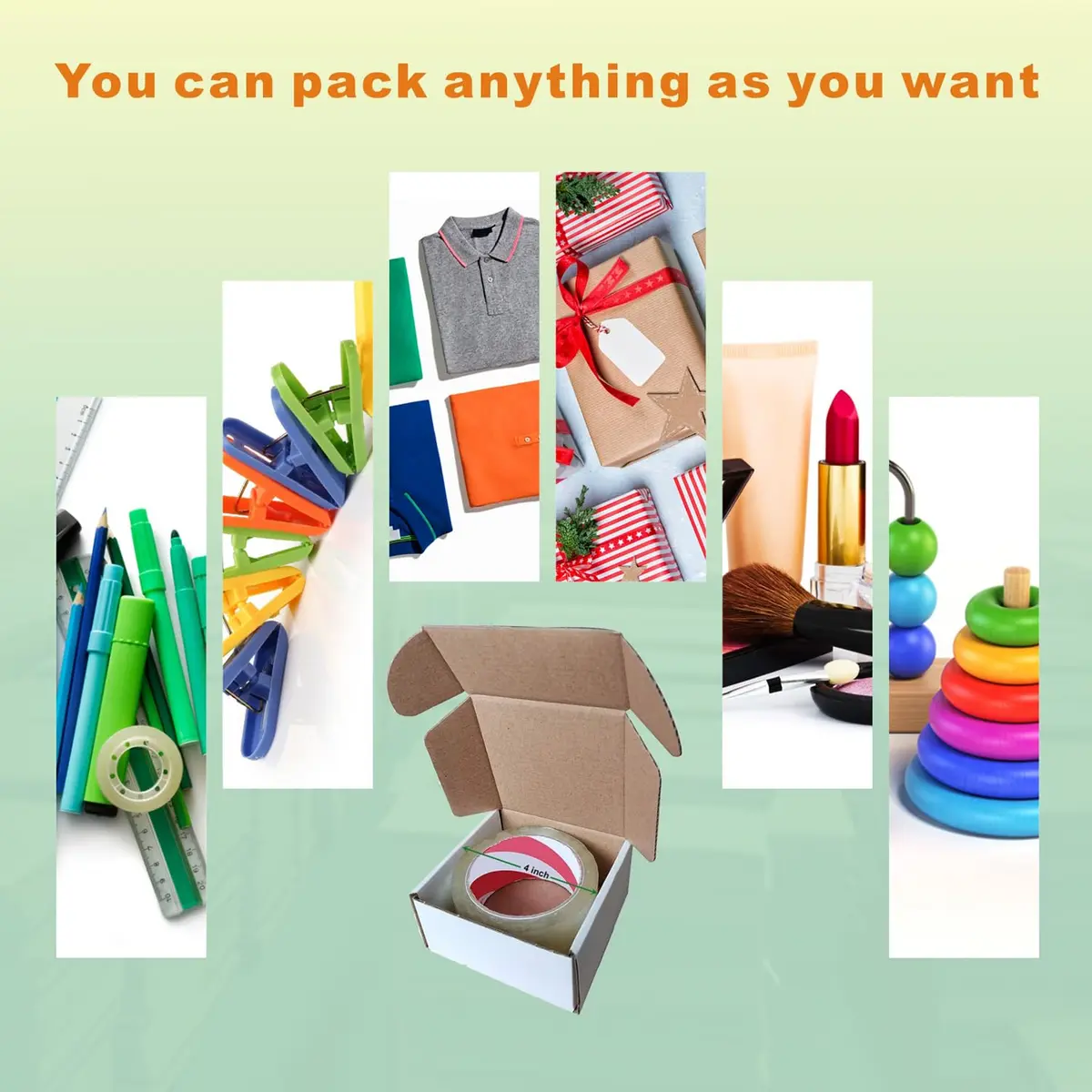 CH-BOX 100 Pack 4x4x2'' Small Shipping Boxes | Corrugated Cardboard Mailers for Business, White - view 6
