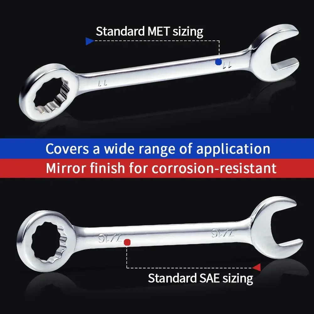 SPEEDWOX Mini Combination Wrench Set 4mm-11mm (0.157"-0.433") & 5/32"-7/16" (0.156"-0.437") | 60 Pcs Total - view 2