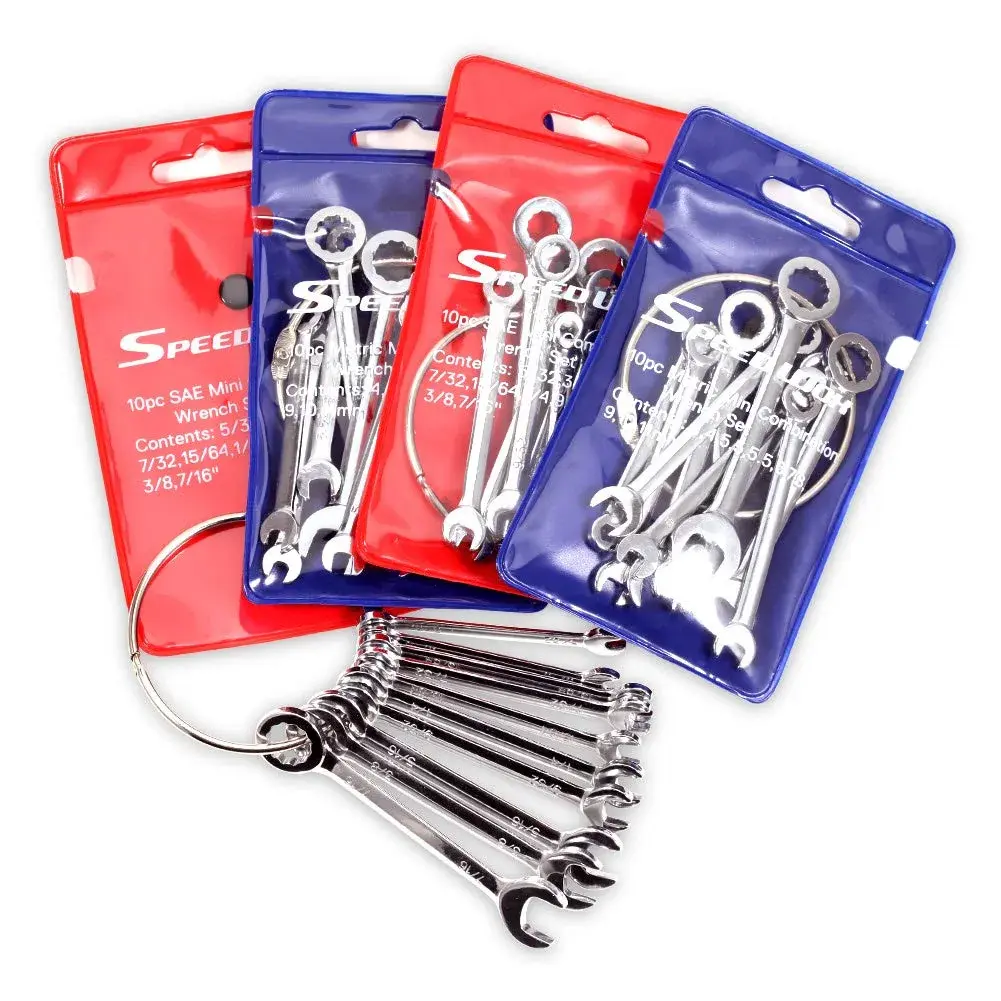 SPEEDWOX Small Wrench Set, 4mm-11mm, 5/32-7/16 Inch, 40-Piece | High Carbon Steel, Rust-Resistant Chrome Finish - main product image