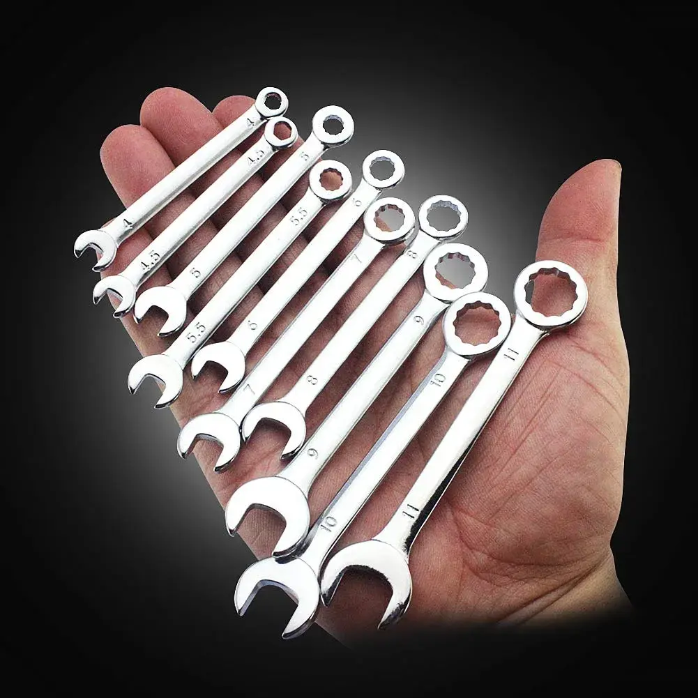 SPEEDWOX Small Wrench Set, 4mm-11mm, 5/32-7/16 Inch, 40-Piece | High Carbon Steel, Rust-Resistant Chrome Finish - view 4