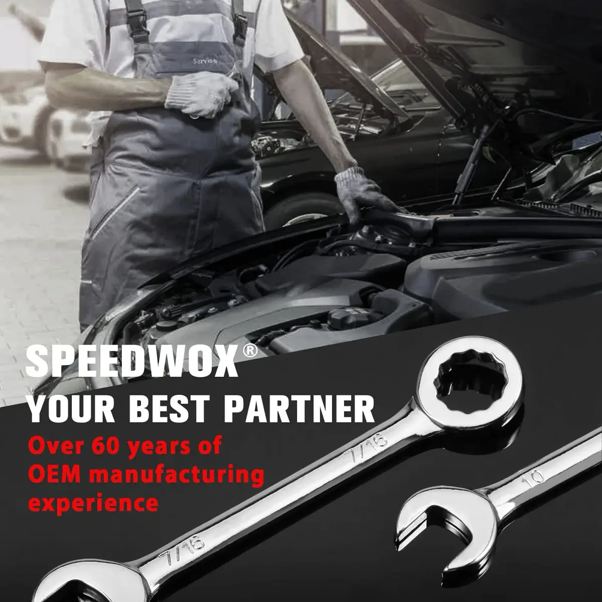 SPEEDWOX Mini Wrench Set 20-Piece 16.7cm (6.57in) | High Carbon Steel Angled Box Ends - view 7