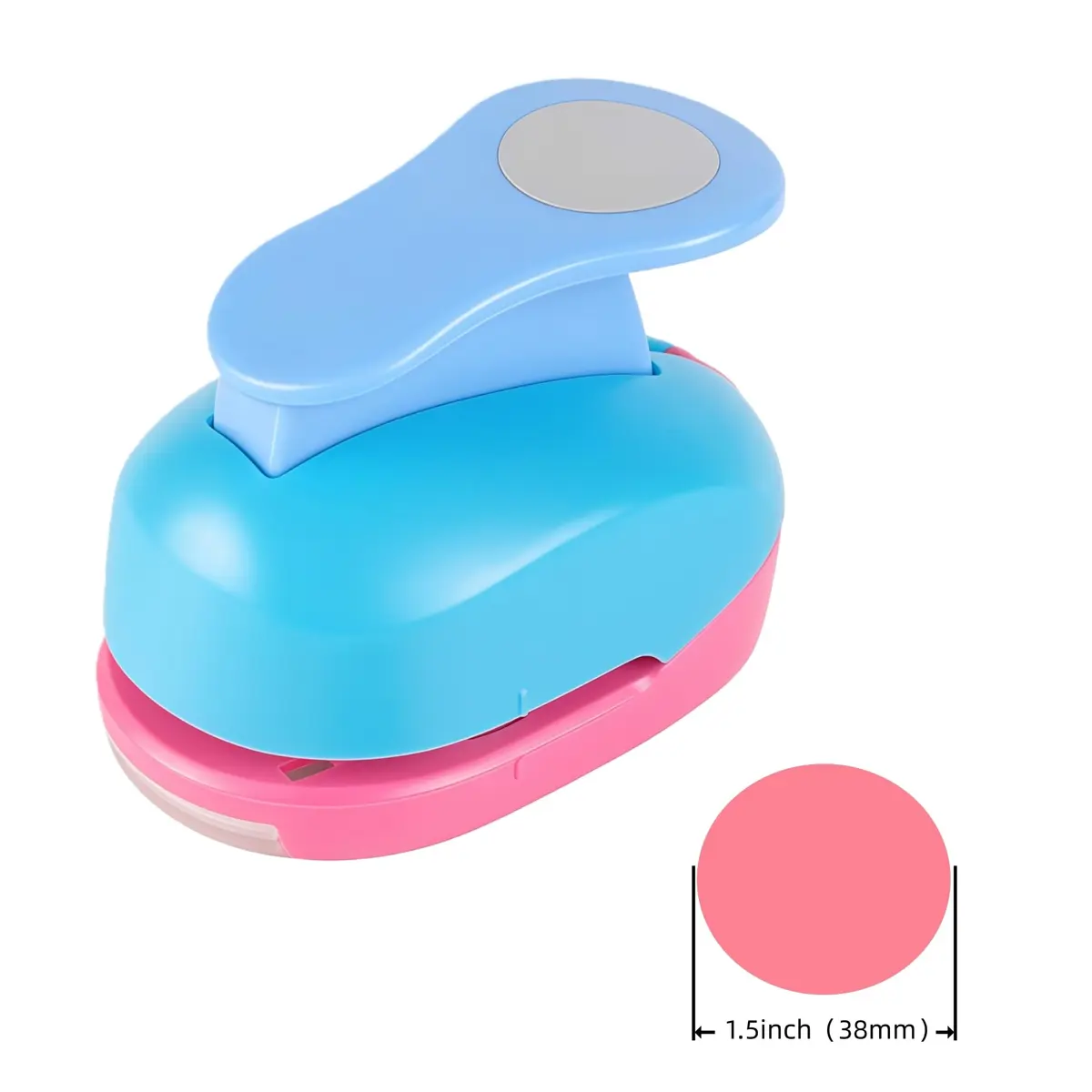 Wsyhomie 1.5 inch (38mm) Circle Punch for Paper Crafts | Lever Action for Scrapbooks & Cards - view 2