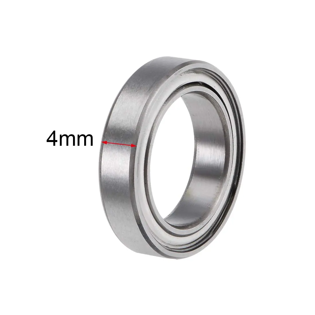uxcell Deep Groove Ball Bearing 12mm x 18mm x 4mm | Double Shielded Chrome Steel, 10pcs - view 3