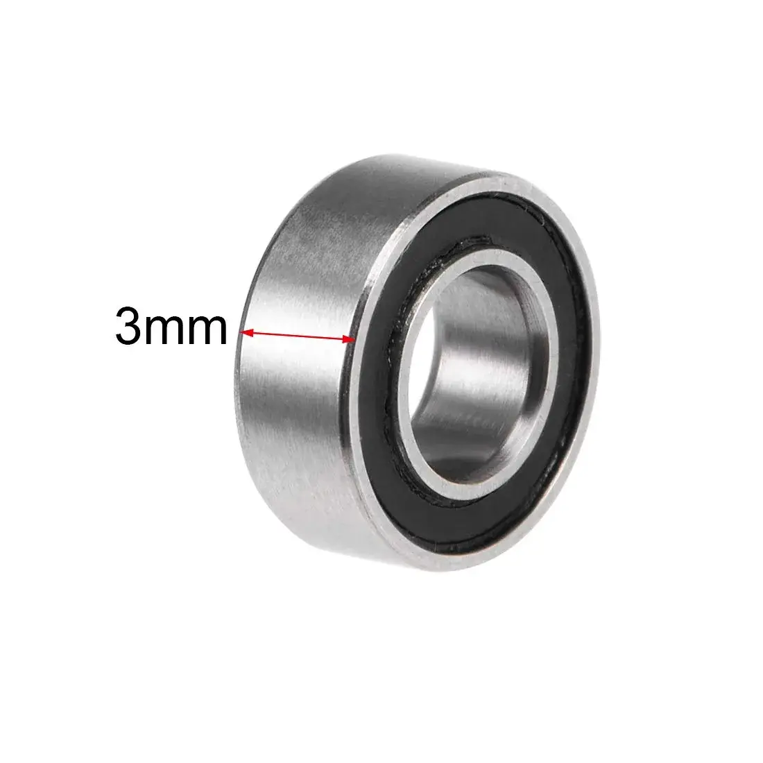 uxcell MR84-2RS Deep Groove Ball Bearings 4mm x 8mm x 3mm | Double Sealed Chrome Steel (10 Pcs) - view 3
