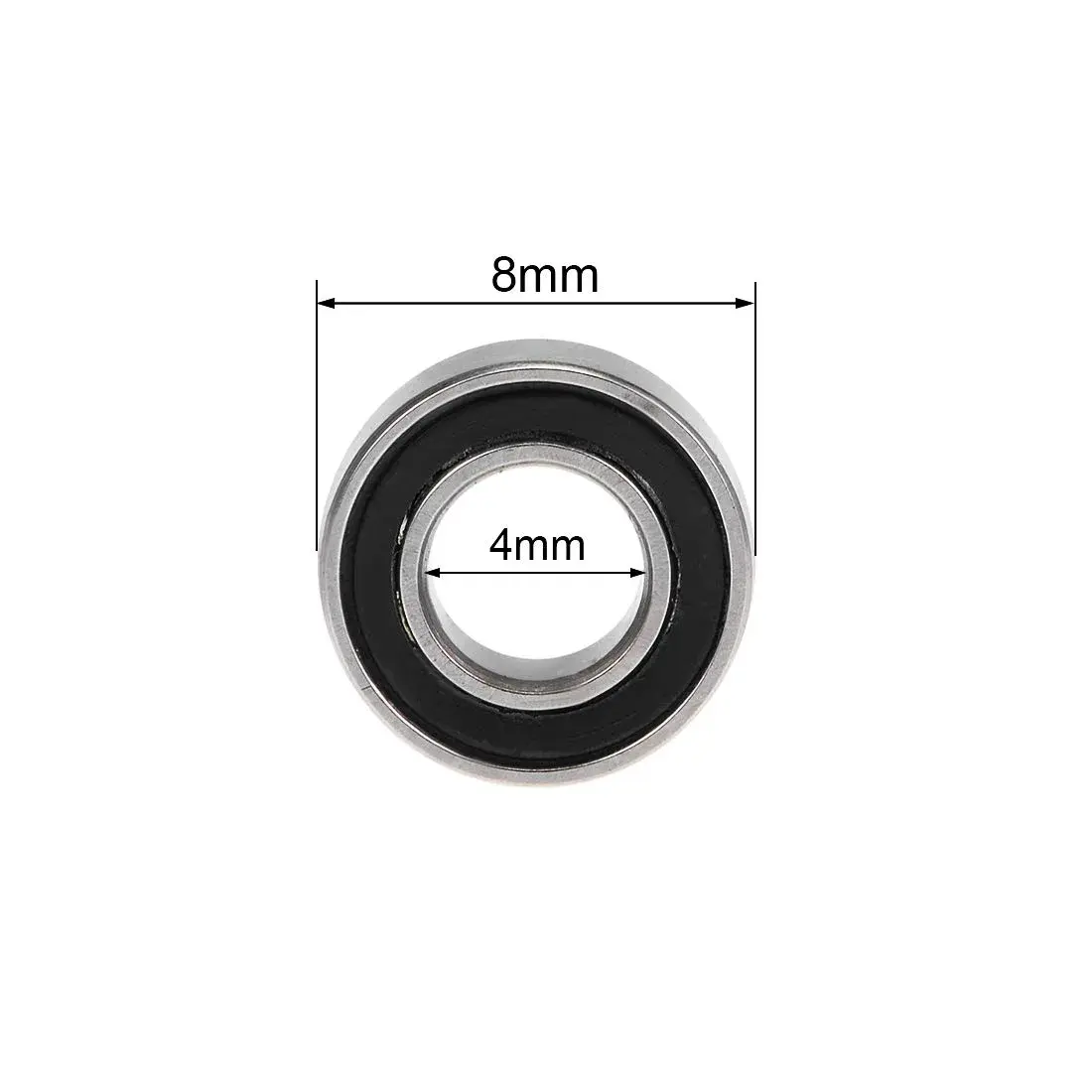 uxcell MR84-2RS Deep Groove Ball Bearings 4mm x 8mm x 3mm | Double Sealed Chrome Steel (10 Pcs) - view 4