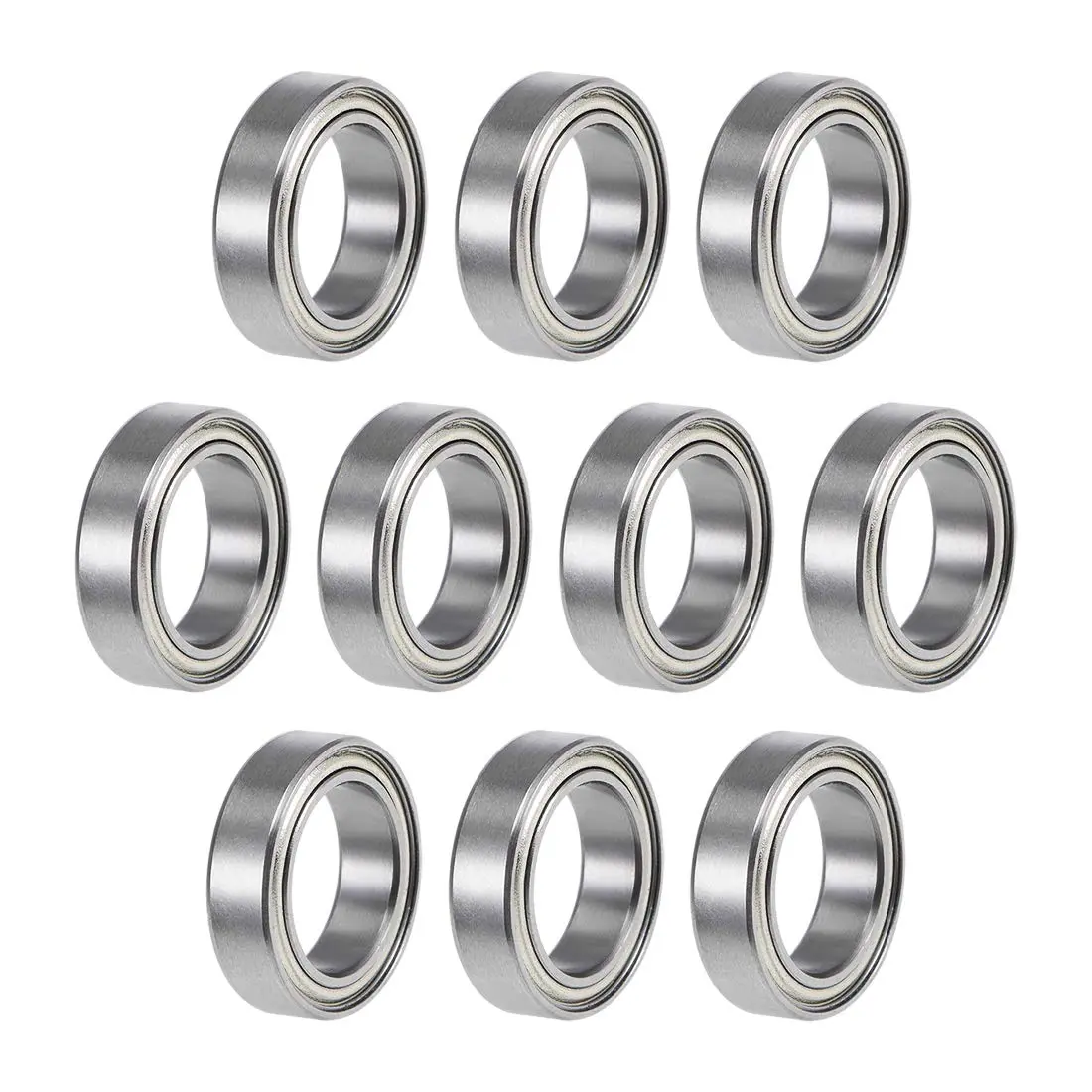 uxcell 6700ZZ Double Shielded Deep Groove Ball Bearings 10x15x4mm | 10 Pcs Chrome Steel - main product image