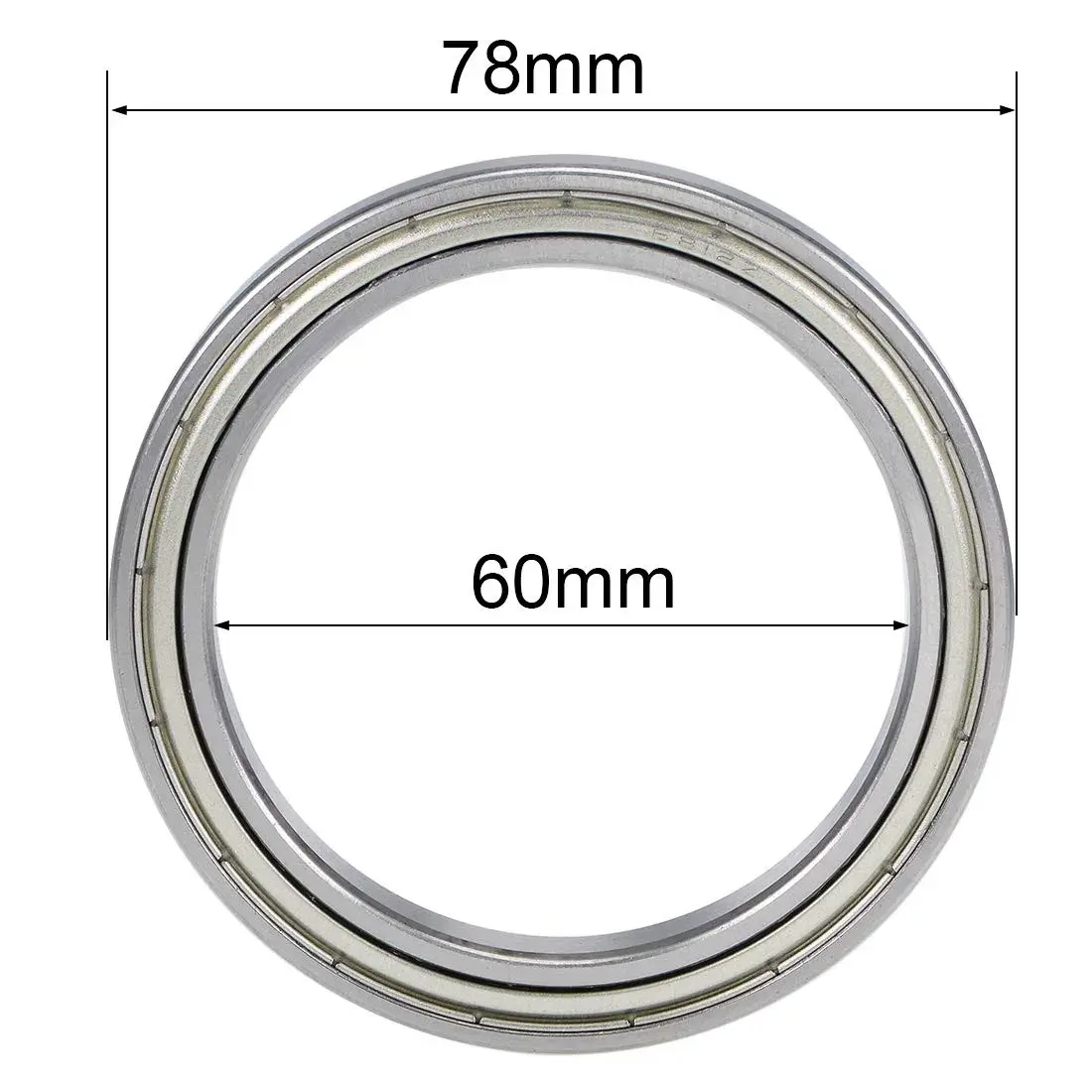 uxcell 6812ZZ Deep Groove Ball Bearings 60mm x 78mm x 10mm Double Shielded Chrome Steel 2pcs | Industrial Grade Radial Ball Bearings - view 4
