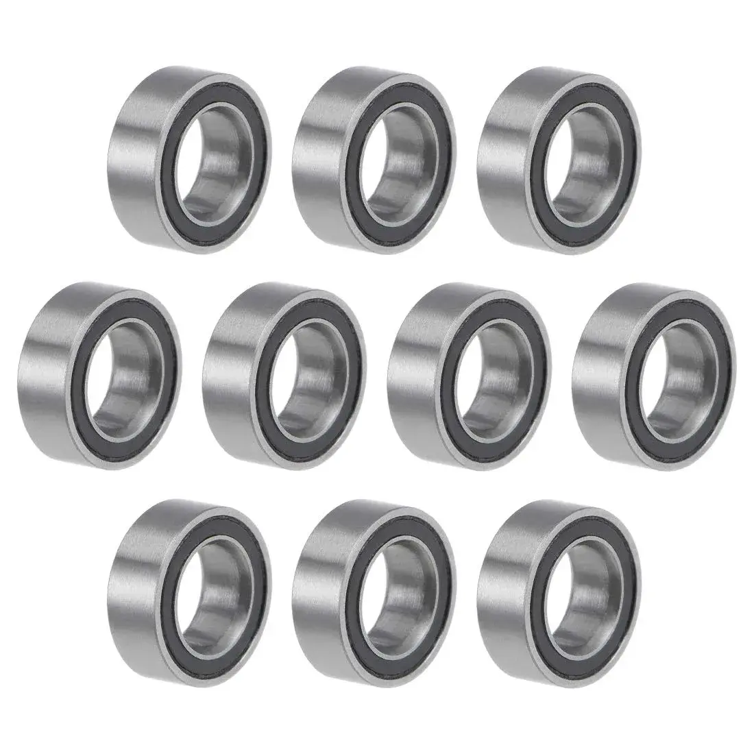 uxcell MR74-2RS Deep Groove Ball Bearings 4mm Inner Dia 7mm OD 2.5mm Bore Double Sealed Chrome Steel Z2 10pcs - main product image
