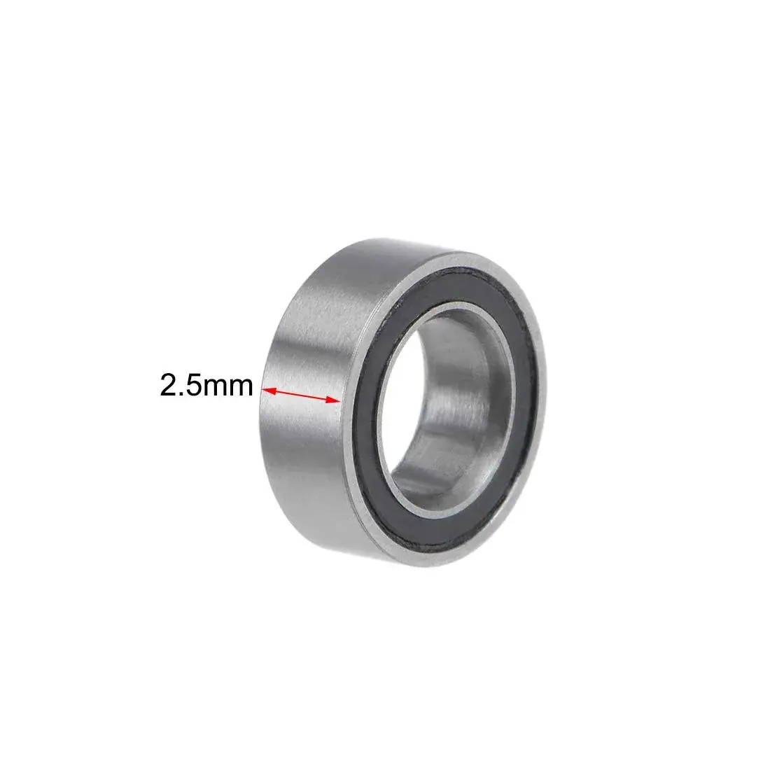 uxcell MR74-2RS Deep Groove Ball Bearings 4mm Inner Dia 7mm OD 2.5mm Bore Double Sealed Chrome Steel Z2 10pcs - view 3