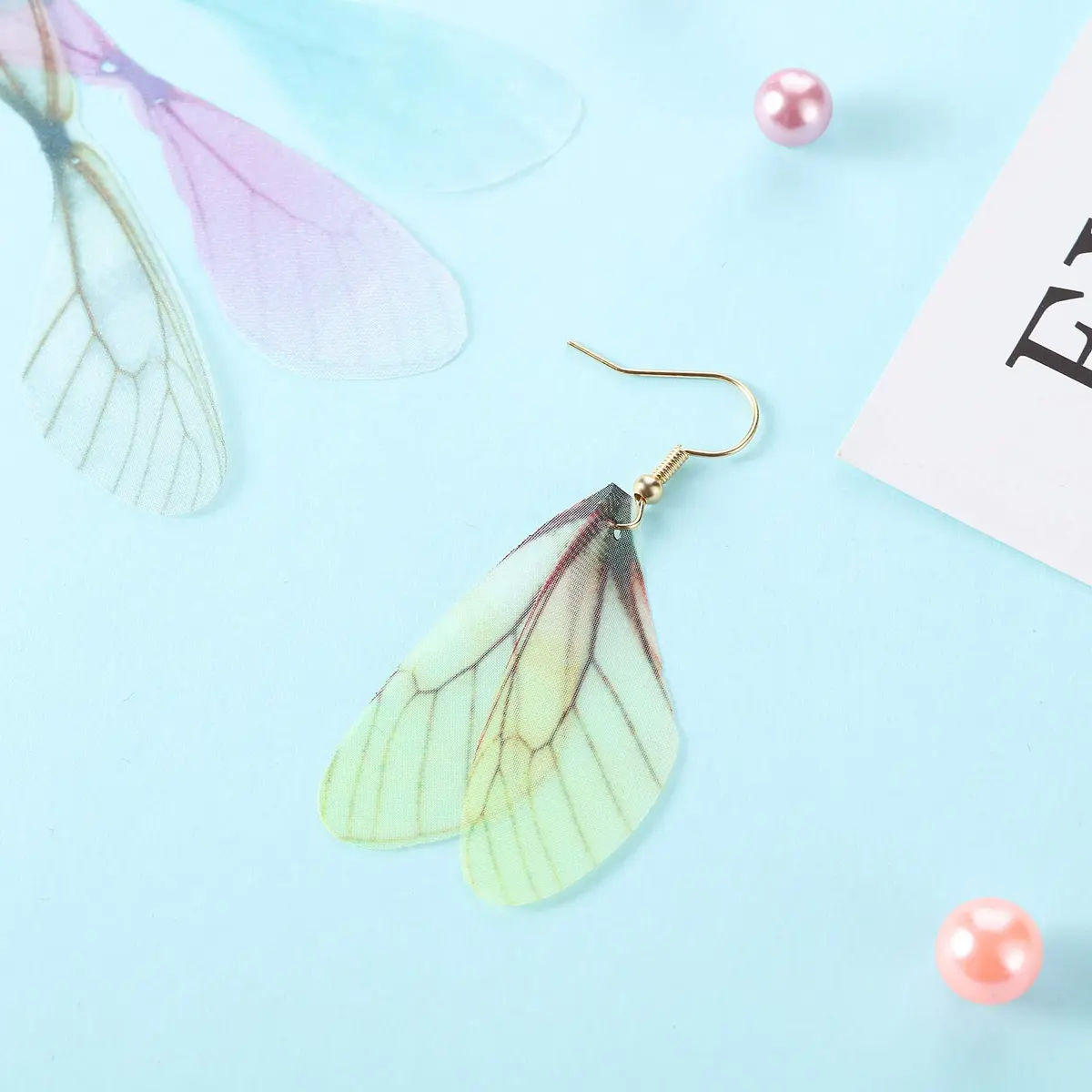 WILLBOND Dragonfly Charms 100 Pairs | Realistic Butterfly Jewelry DIY Accessories - view 6