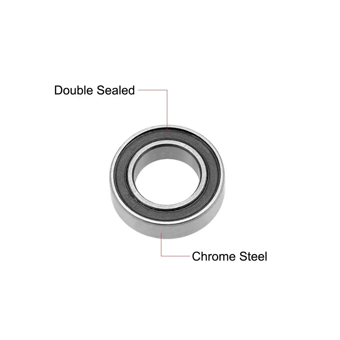 uxcell MR148-2RS Deep Groove Ball Bearings 8mm Inner Dia 14mm OD 4mm Bore Double Sealed Chrome Steel Z2 10pcs | Radial Ball Bearings for General Use - view 2
