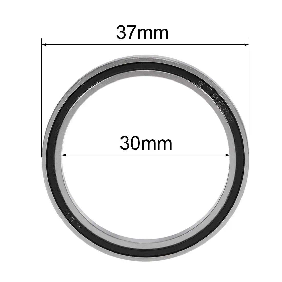 uxcell 6706-2RS Deep Groove Ball Bearings 30mm x 37mm x 4mm Double Sealed Chrome Steel (2 Pcs) | Industrial Grade Precision - view 4