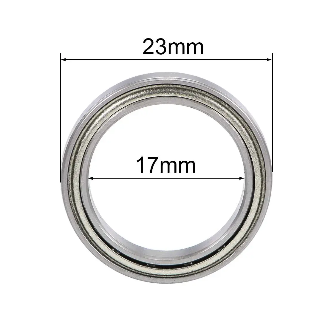 uxcell 6703ZZ Deep Groove Ball Bearings 17mm x 23mm x 4mm Double Shielded Chrome Steel 2 Pcs - view 4