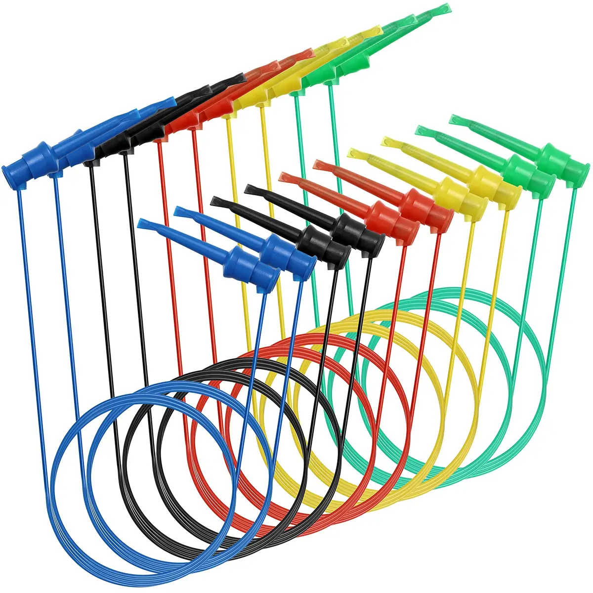Sumnacon Test Dual Lead Test Hook Clips for Multimeter Testing | 20 AWG, 10 Pcs - main product image